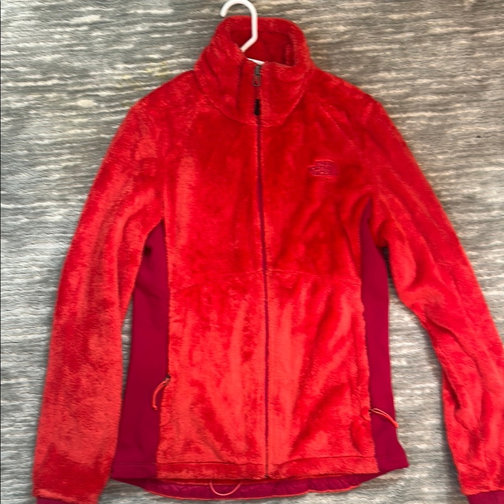The North Face Red Teddy Jacket Plush Fleece Athletic Style